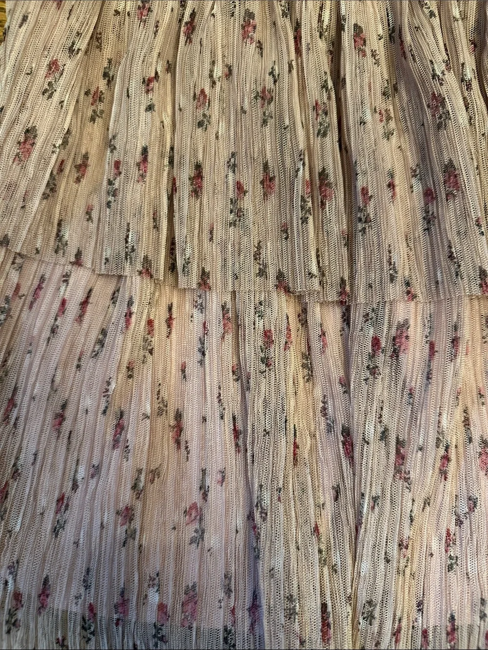 NWT GAP Girls Blush Pink Tiered Floral Mesh Skirt; L